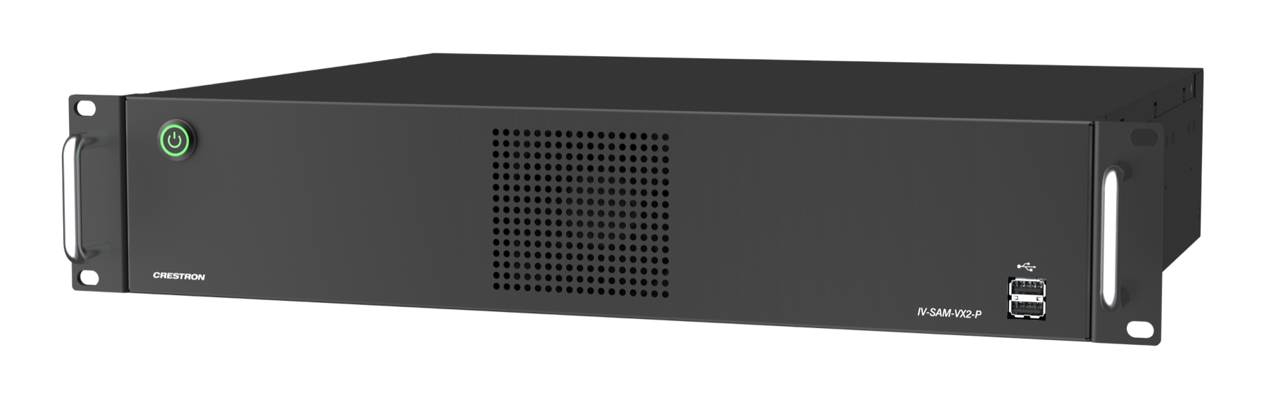 Front three-quarter view of the Crestron Automate VX2 Pro multi-camera switching processor