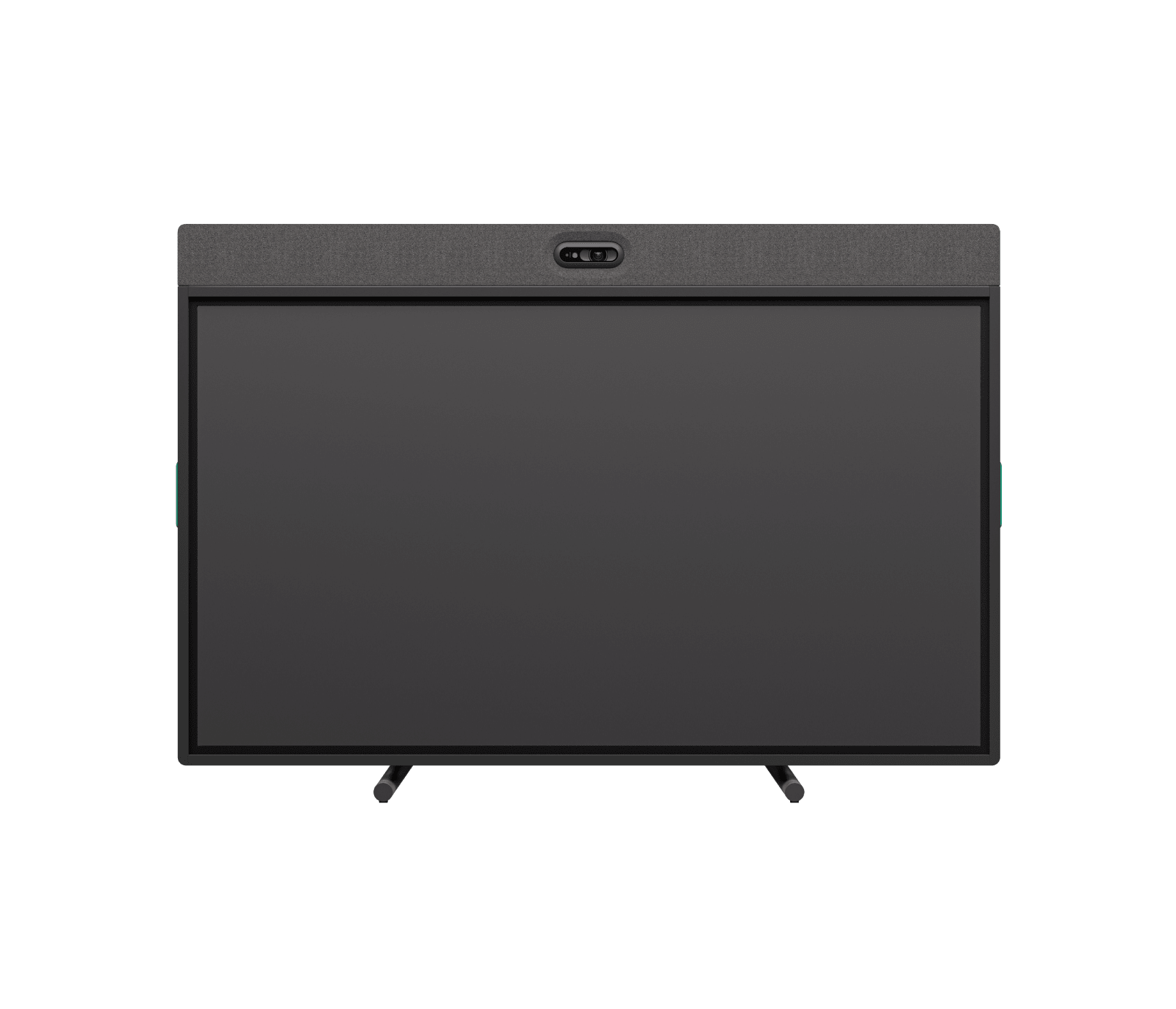 Graphite Logitech Rally Board 65 all-in-one collaboration display shown from the front