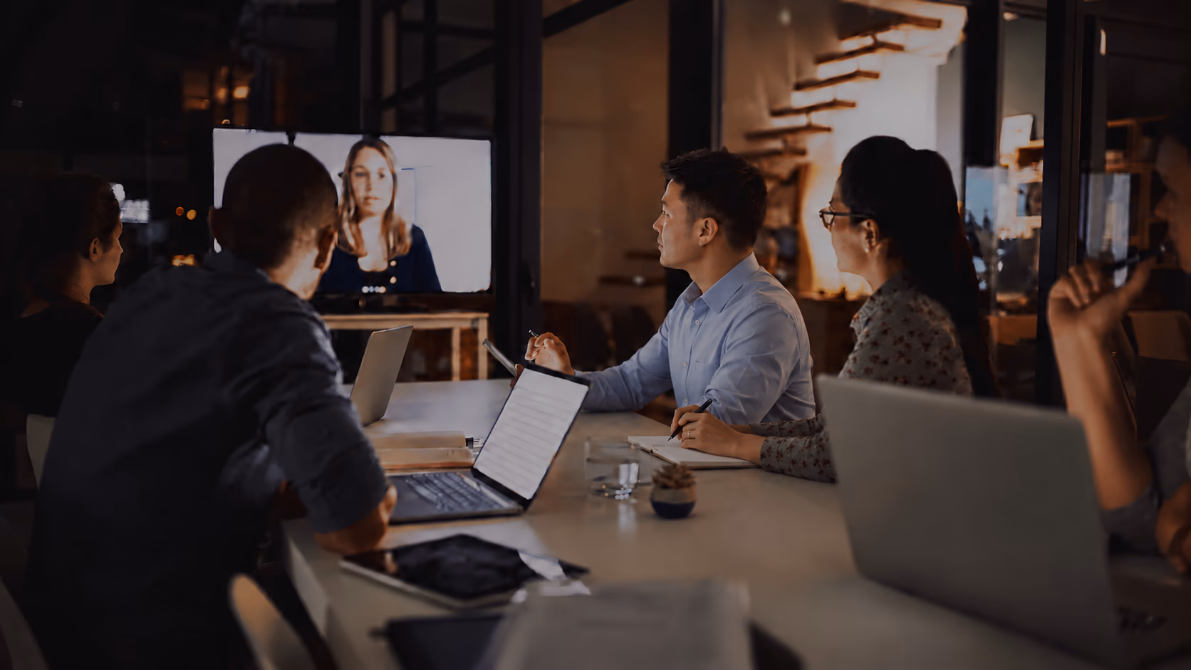 Sinoway team in a technology-enabled meeting